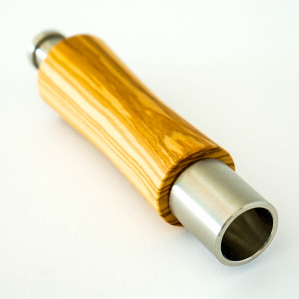 Pfeffermühle | Edelstahl und Olivenholz – Bild 2