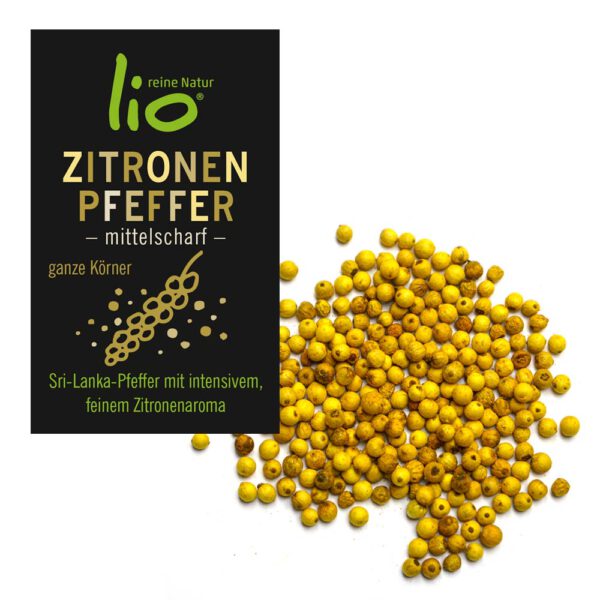 Zitronen-Pfeffer | 80 g (mittelscharf) (Angebot – verkürztes MHD)