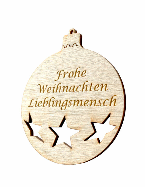 Weihnachtskugel aus Holz