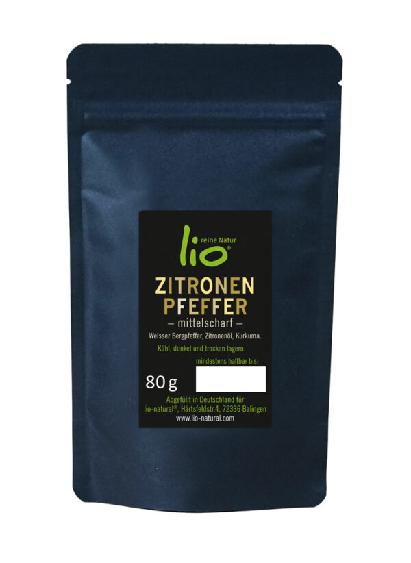 Zitronen-Pfeffer | 80 g (mittelscharf) (Angebot – verkürztes MHD) – Bild 4